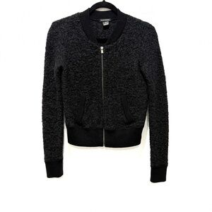 Club Monaco wool Black Bomber Jacket‎ SP